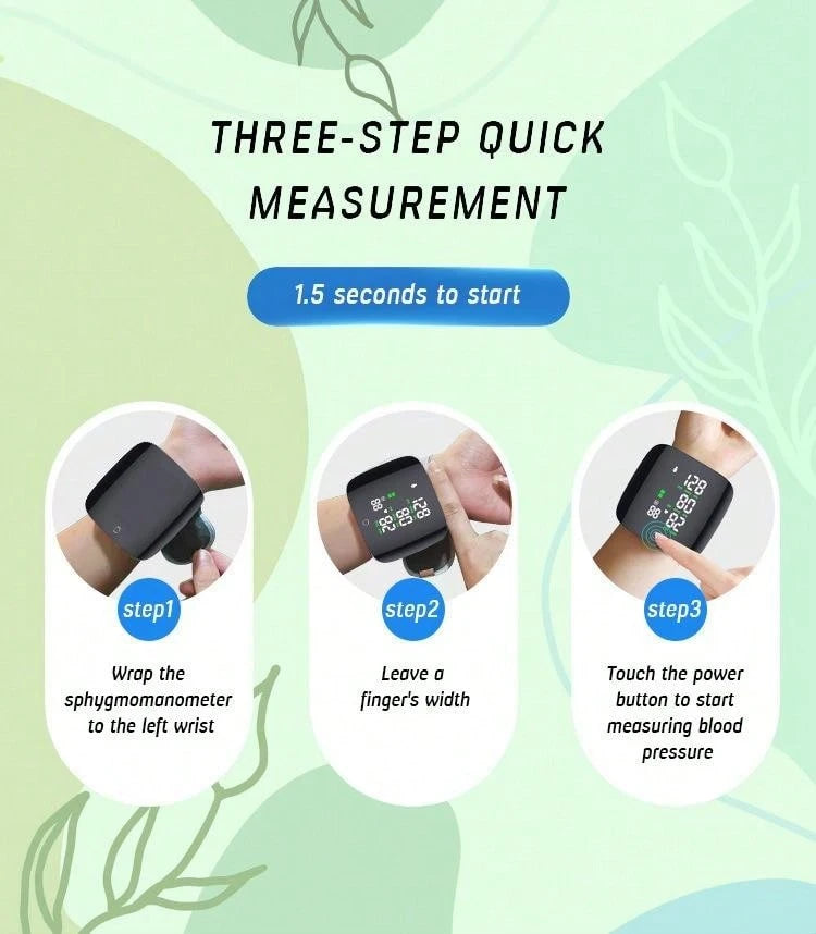 ⚡Super Sale: 50% OFF⚡Rechargeable LED Wrist Blood Pressure Monitor - Voice Broadcast