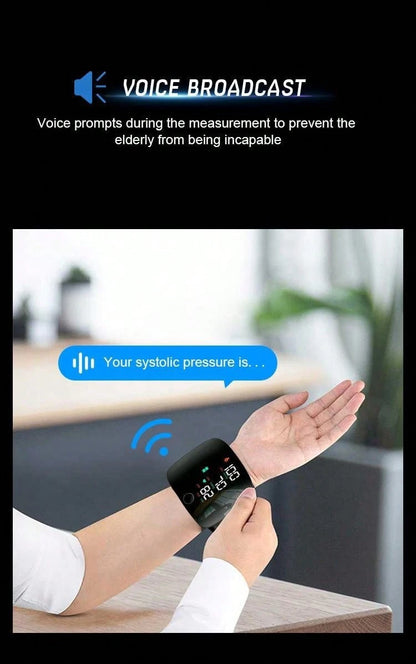 ⚡Super Sale: 50% OFF⚡Rechargeable LED Wrist Blood Pressure Monitor - Voice Broadcast