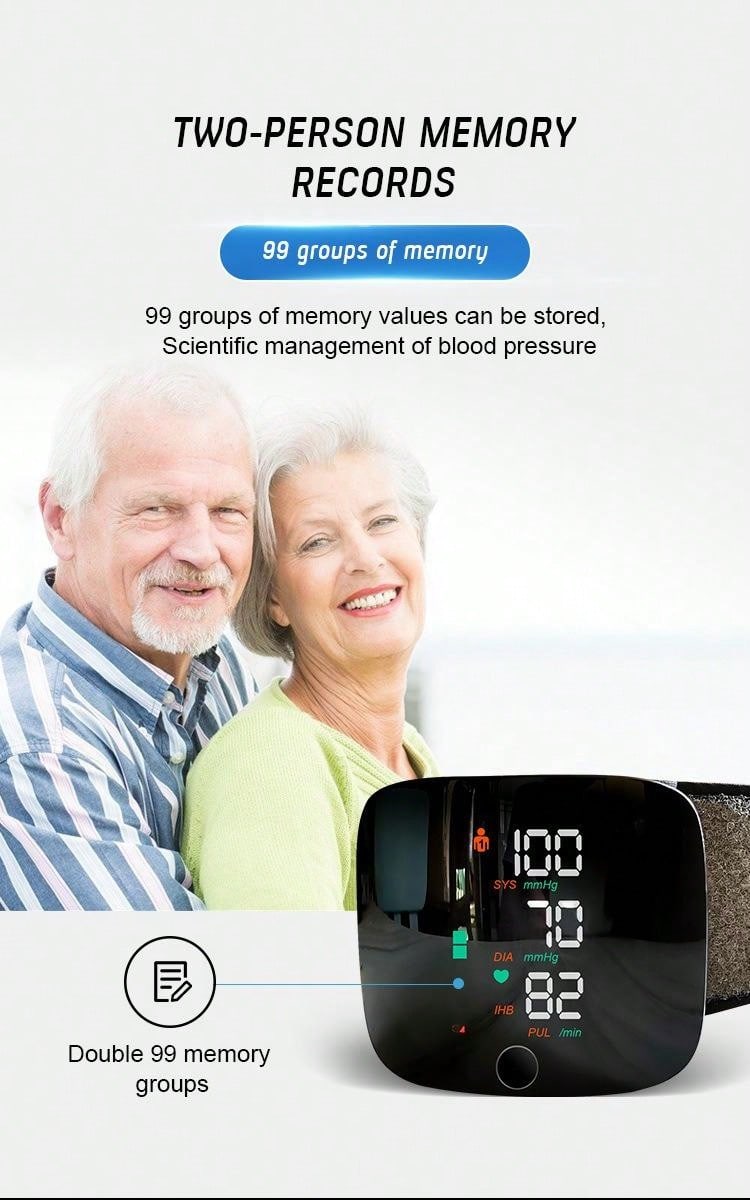 ⚡Super Sale: 50% OFF⚡Rechargeable LED Wrist Blood Pressure Monitor - Voice Broadcast