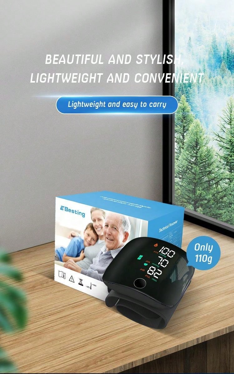 ⚡Super Sale: 50% OFF⚡Rechargeable LED Wrist Blood Pressure Monitor - Voice Broadcast