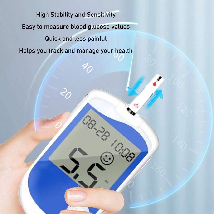 ⏳Limited Stock – 50% OFF⏳Blood Glucose Monitor Kit with Large Display – 50 Test Strips