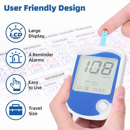 ⏳Limited Stock – 50% OFF⏳Blood Glucose Monitor Kit with Large Display – 50 Test Strips